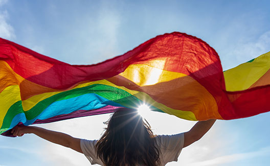 Rainbow Flag in sunshine